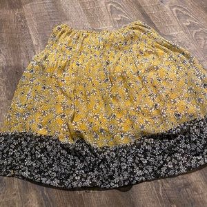 Yellow Floral Skirt